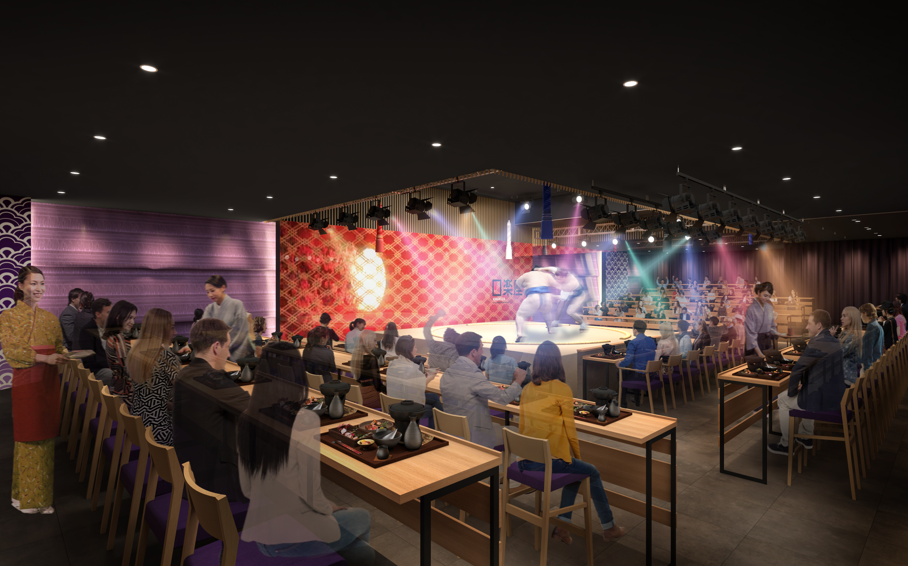 THE SUMO LIVE RESTAURANT HIRAKUZA GINZA TOKYO: Sumo Show with Meal Plan