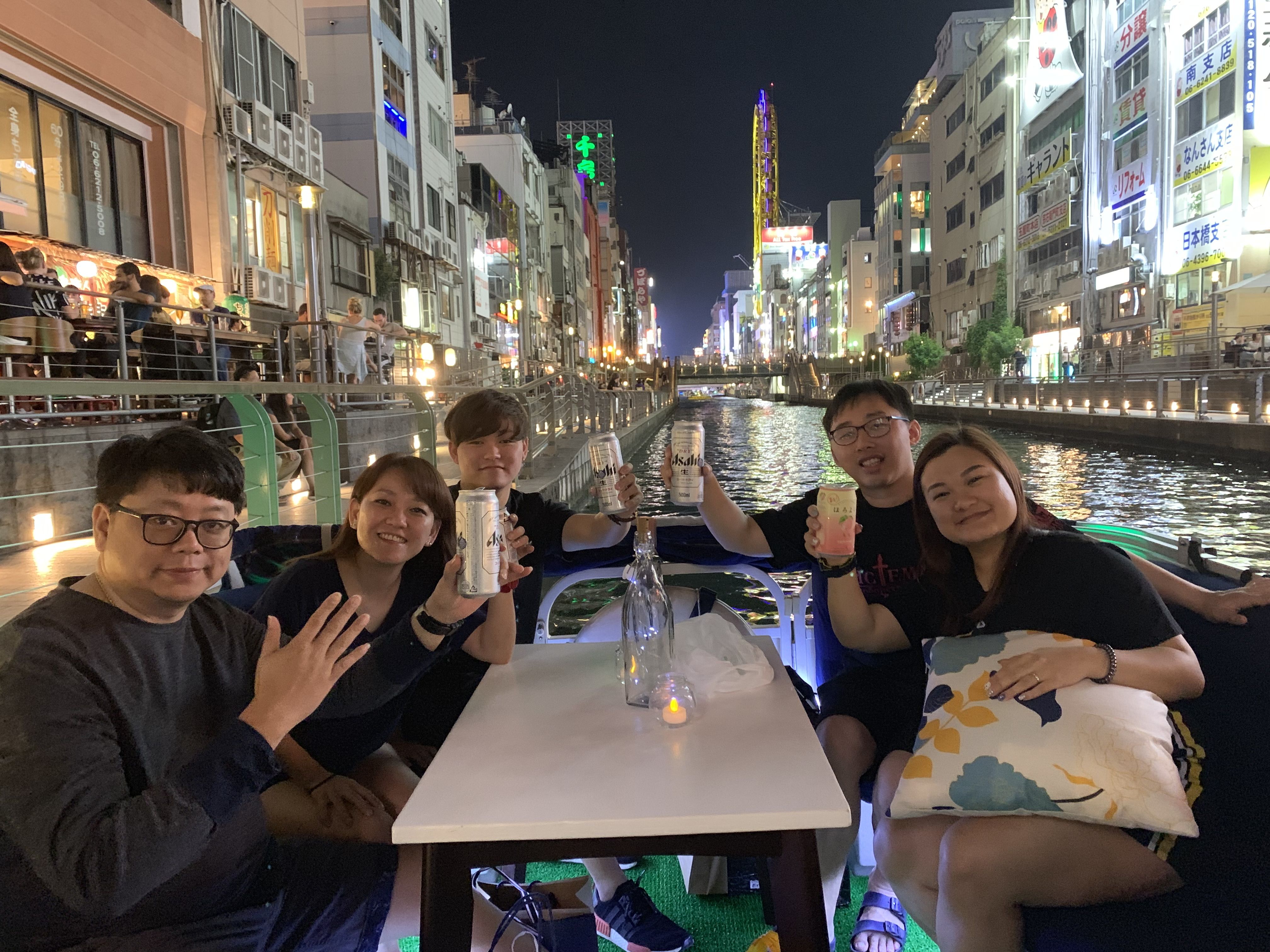 Dotonbori Sightseeing Cruise Enjoy a 20-minute ride with views of the Glico sign and lively downtown scenes from the water (Departs and returns at Minatomachi Pier)