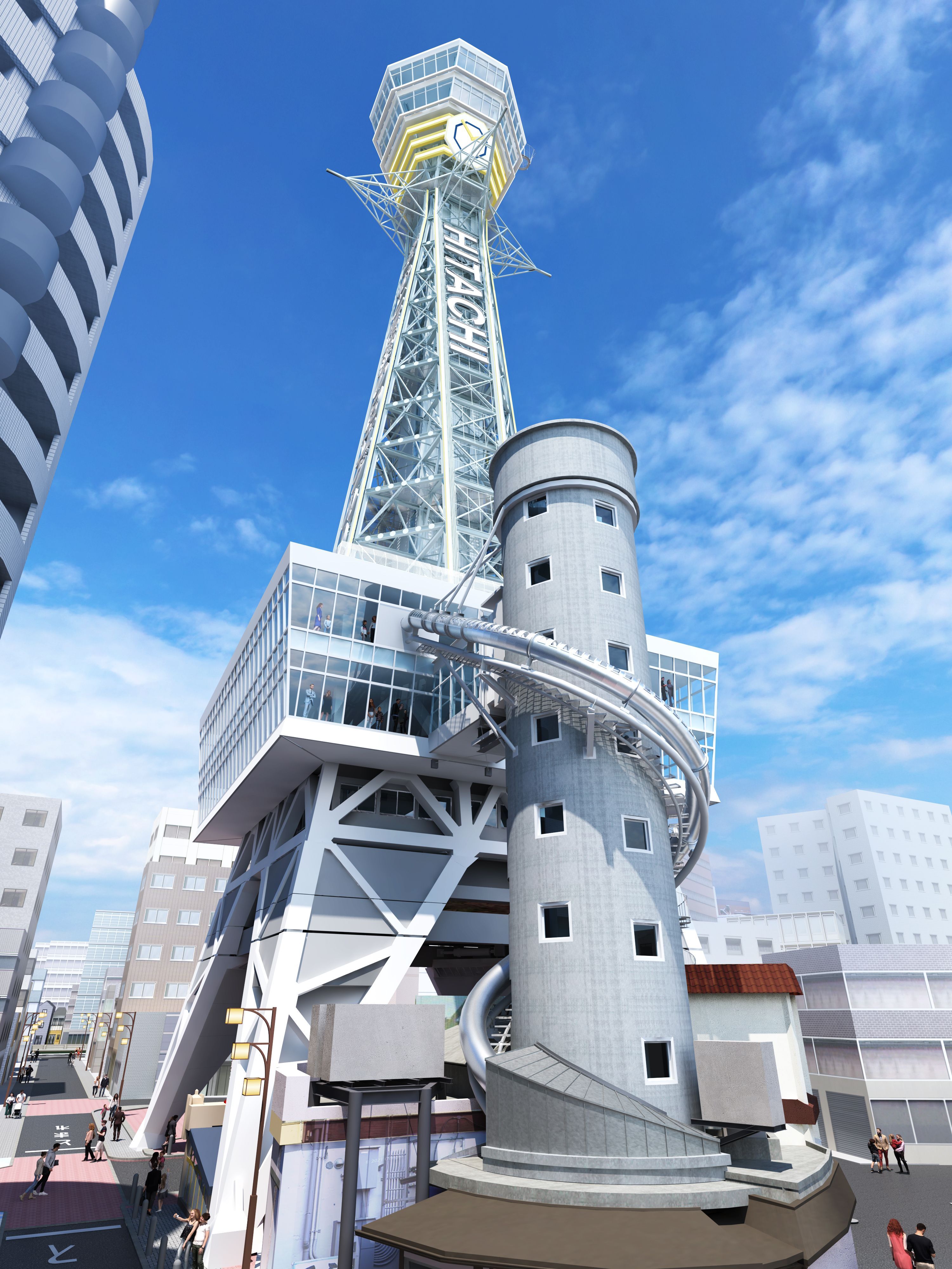 Tsutenkaku “TOWER SLIDER” Experience