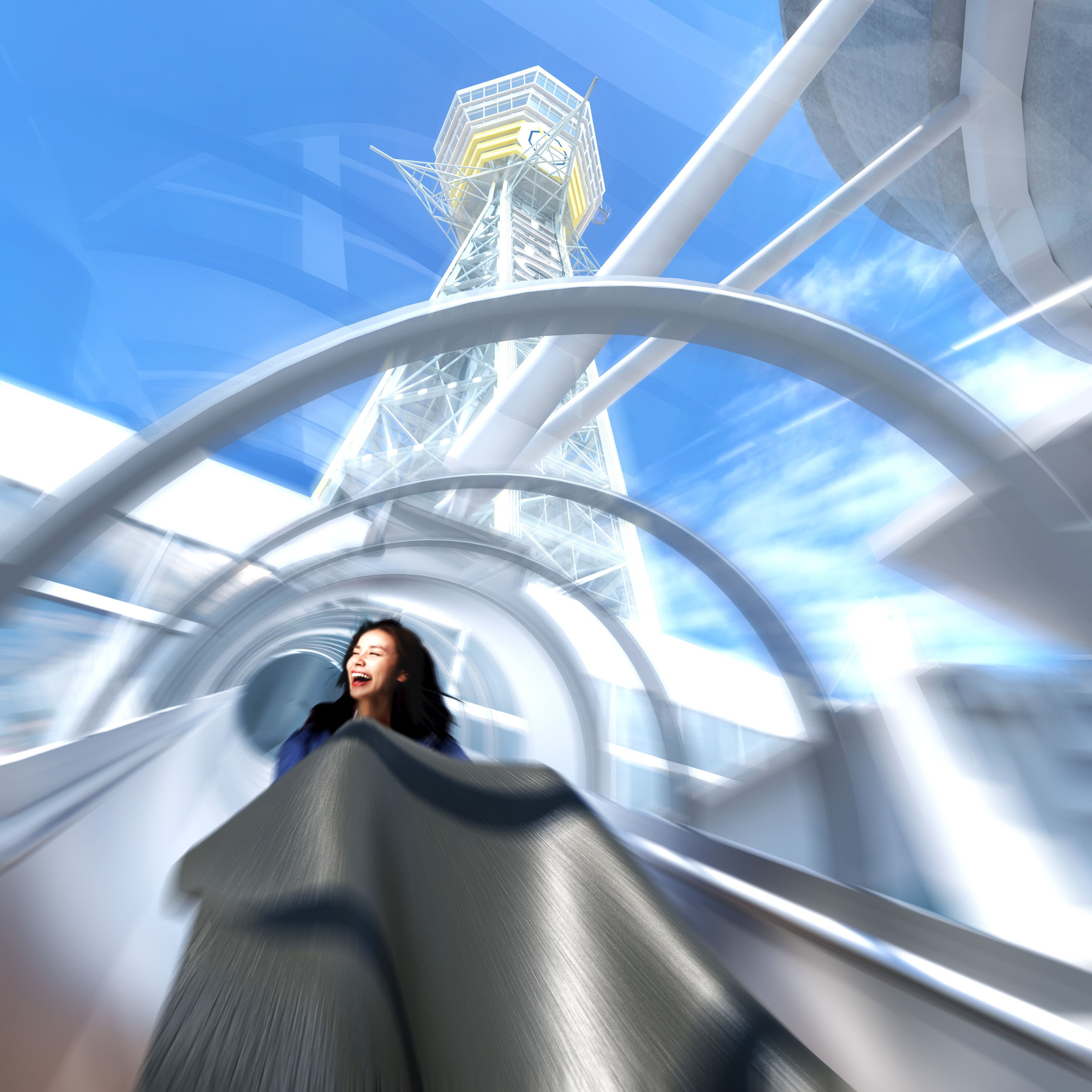 Tsutenkaku “TOWER SLIDER” Experience